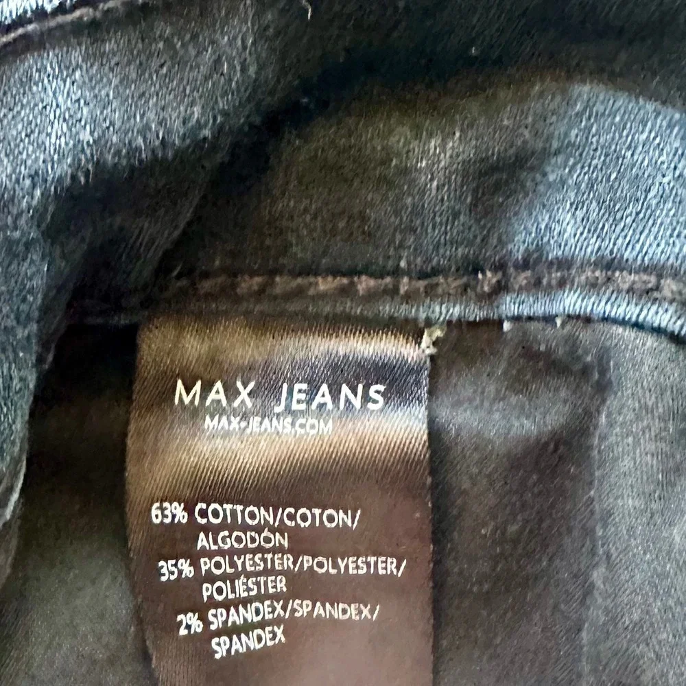 Max Jeans‎ High Rise Skinny Jeans Black Stretch Denim Womens Size 4